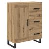 vidaXL Highboard z szufladą 2 pcs Dąb rzemieślniczy 69,5 x 34 x 180 cm