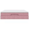 vidaXL Rama ł&oacute;żka otomana z materacem, r&oacute;żowa, 160x200 cm, aksamit