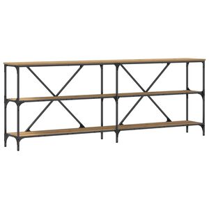 vidaXL Konsola z p&oacute;łką Dąb rzemieślniczy 200 x 30 x 75 cm