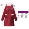 vidaXL Bluza-koc Bordeaux Czerwony L Fleece i Flanela
