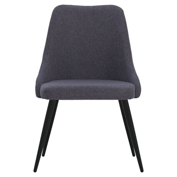 vidaXL Krzesła stołowe, 2 szt., ciemnoszare, obite tkaniną