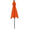vidaXL Parasol ogrodowy LED, stalowy słupek, terakota, 225x225x212 cm