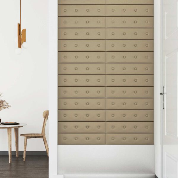 vidaXL Wejściowy zagł&oacute;wek 12 pcs Cappuccino 60 x 15 cm