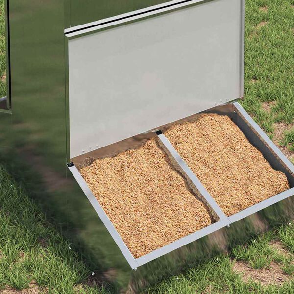 vidaXL Podajnik dla Świń Srebrny 82 x 51 x 91,5 cm Stal Galwanizowana