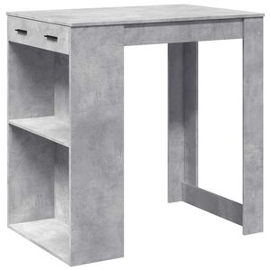 vidaXL Stolik barowy, szarość betonu, 102x70x103,5 cm