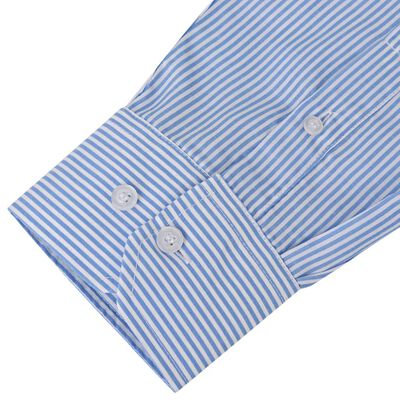 vidaXL Męska koszula biznesowa biała w błękitne paski rozmiar S