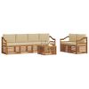 vidaXL Zestaw sof na zewnątrz z poduszką 7 pcs Naturalny i Beżowy