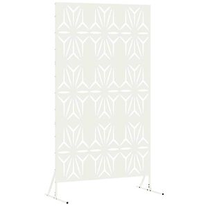 vidaXL Ekran prywatności 100 x 50 x 180 cm Stal Biały
