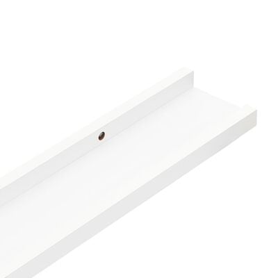 vidaXL Półki ścienne, 2 szt., białe, 115x9x3 cm