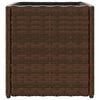 vidaXL Donica ogrodowa, brązowa, 36x30x32 cm, rattan PE