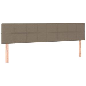 vidaXL Zagł&oacute;wki do ł&oacute;żka, 2 szt., taupe, 100x5x78/88 cm, tkanina