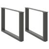 vidaXL Nogi do stolika kawowego w kształcie litery U 2 szt. Antracyt 70x(42-43) cm Stal