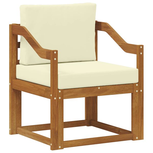 vidaXL Sofa na zewnątrz Lite drewno akacjowe i poliester Naturalny