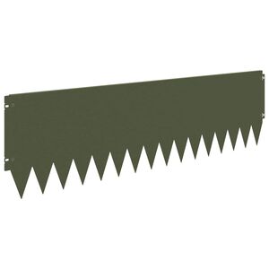 vidaXL Krawężnik do trawnika 20 pcs 103 x 30 cm Stal Oliwkowy zielony