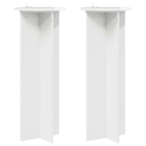 vidaXL Stojak na rośliny 2 szt. Biały wysoki połysk &Oslash;40 x 100 cm