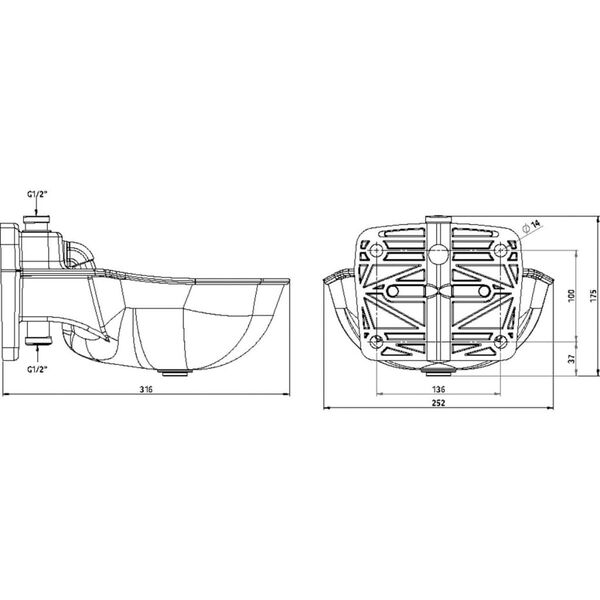 Kerbl Miska na wodę ''K75'' plastikowa 221875