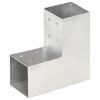 vidaXL Łącznik do słupk&oacute;w w kształcie L, galwanizowany metal, 81x81 mm