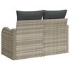 vidaXL Sofa Ogrodowa Jasnoszary 121 x 62 x 69cm polirattan