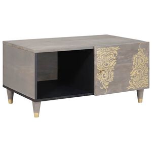 vidaXL Stolik kawowy Szary 80 x 50 x 40 cm Drewno z mango