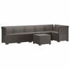 vidaXL Sofa Ogrodowa 6-osobowa w Wyglądzie Rattanu PP jasnoszary