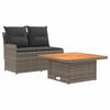 vidaXL Sofa ogrodowa z podłokietnikami i podnoszonym stołem 2 Sztuka