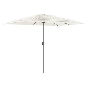 vidaXL Parasol ogrodowy na stalowym słupku, biały, 300x200x250 cm