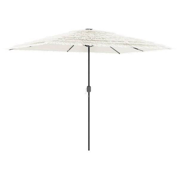 vidaXL Parasol ogrodowy na stalowym słupku, biały, 300x200x250 cm