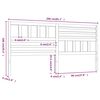 vidaXL Wezgłowie ł&oacute;żka, szare, 206x4x100 cm, lite drewno sosnowe