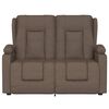vidaXL Rozkładany fotel masujący z uchwytem, 2-os., taupe, tkanina