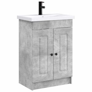 vidaXL Zestaw mebli łazienkowych Betonowy szary 78,5 x 37,5 x 81 cm