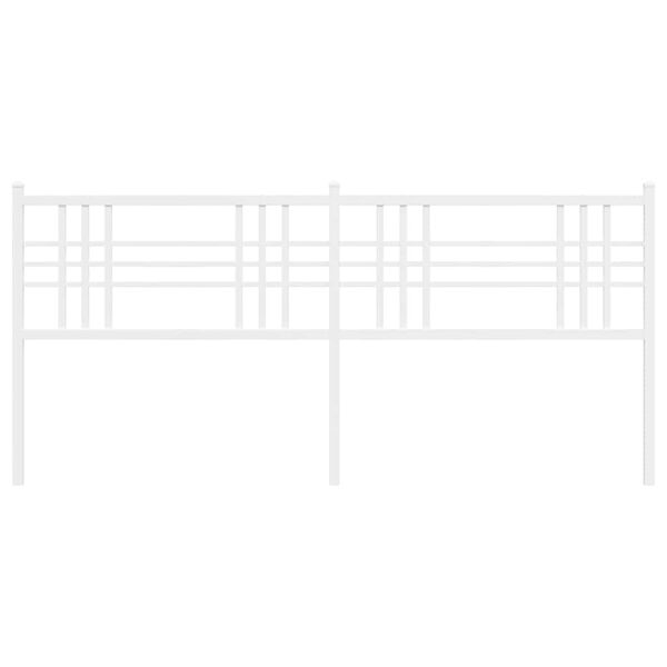 vidaXL Metalowe wymienne wezgłowie, białe, 200 cm
