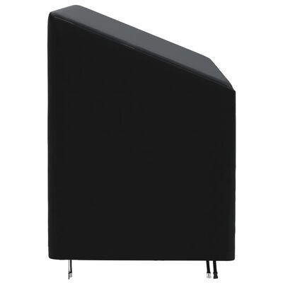 vidaXL Pokrowiec na ławkę 3-osobową, czarny, 165x70x65/94 cm, tkanina
