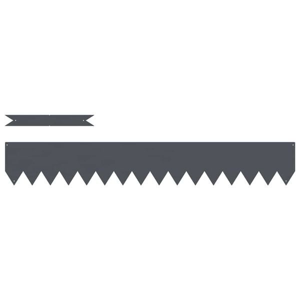 vidaXL Krawężnik do trawnika 10 pcs Antracyt 100 x 0.05 x 20 cm