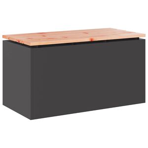 vidaXL Ławka ogrodowa Czarny 80 x 40 x 43 cm Stal