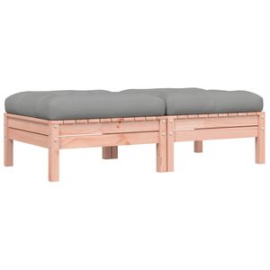 vidaXL Podn&oacute;żki ogrodowe z poduszkami, 2 szt., lite drewno daglezjowe