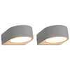 vidaXL Zewnętrzne lampy ścienne, 2 szt., 11 W, białe, okrągłe
