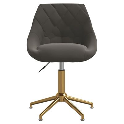 vidaXL Obrotowe krzesło biurowe, ciemnoszare, tapicerowane aksamitem