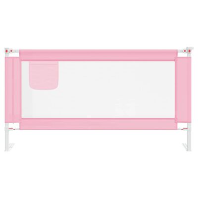 vidaXL Barierka do łóżeczka dziecięcego, różowa, 160x25 cm, tkanina