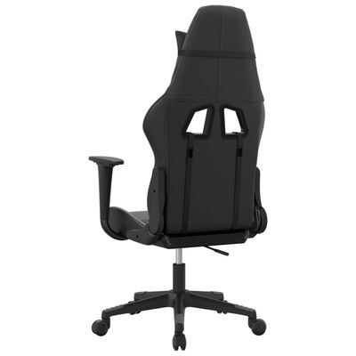vidaXL Masujący fotel gamingowy, czarno-szary, sztuczna skóra