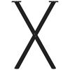 vidaXL Nogi do stołu jadalnego w kształcie litery X 2 szt. Czarne 50x(72-73) cm Stal