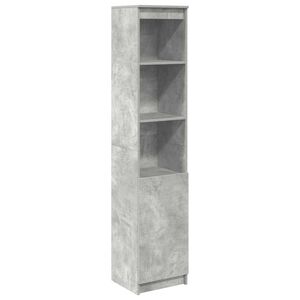 vidaXL Komoda betonowa szara 37,5x35x180 cm Drewno klejone