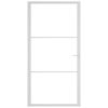 vidaXL Drzwi wewnętrzne, 102,5x201,5 cm, białe, szkło ESG i aluminium