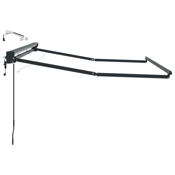 vidaXL Rama markizy elektrycznej z LEDami Antracyt 3 x 2 m Aluminium
