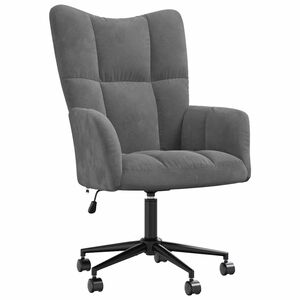 vidaXL Fotel, ciemnoszary, obity aksamitem