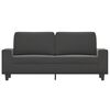 vidaXL Sofa 2-osobowa, ciemnoszary, 140 cm, tapicerowana mikrofibrą