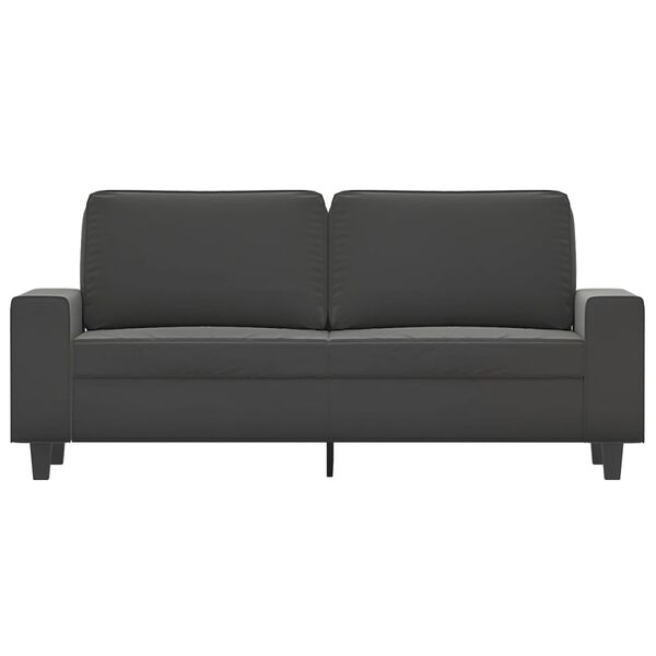 vidaXL Sofa 2-osobowa, ciemnoszary, 140 cm, tapicerowana mikrofibrą