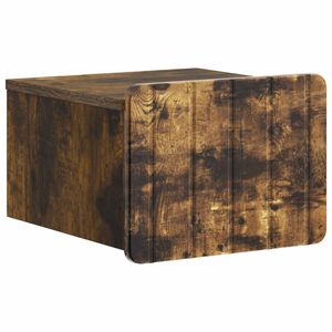 vidaXL Wisząca Szafka Nocna z szufladą Dąb wędzony 33 x 34,5 x 24 cm
