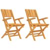 vidaXL Krzesła składane 2 szt. 55x61x90 cm Drewno lite Teak