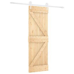 vidaXL Drzwi przesuwne Naturalne i białe 70 x 210 cm