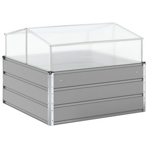 vidaXL Donica jasnoszary 100 x 100 x 77 cm Stal ocynkowana